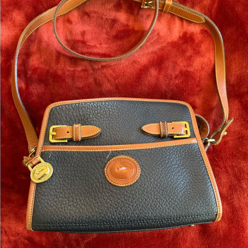 Dooney & Bourke Black and Tan Crossbody Bag